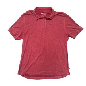Tommy Bahama Island Zone Mens‎ L Polo Shirt 37.5 Technology Red Golf Performance